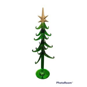 NWT Glass Christmas Tree with Miniature Ornaments